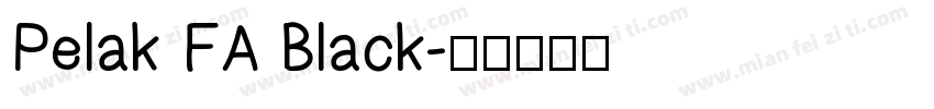 Pelak FA Black字体转换
